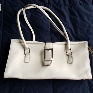 WHITE LEATHER AUTHENTIC BCBG MAX AZRIA PURSE